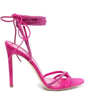 Paris Texas Holly Nicole Lace Up Sandal - Pink