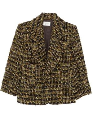 Saint Laurent Lonmg-Sleeve Buttoned Blazer - Green