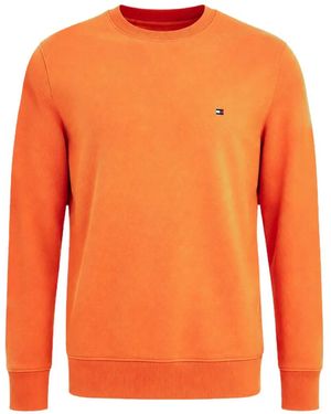 Tommy Hilfiger Katoenen Sweater Met Geborduurd Logo - Oranje