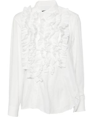 COMME DES GARÇON BLACK Ruffled Long-Sleeve Blouse - White