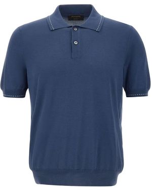 Gran Sasso Short-Sleeve Polo Shirt - Blue