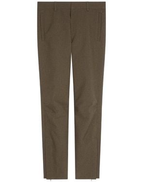 Dries Van Noten Gingham Trousers - Natural