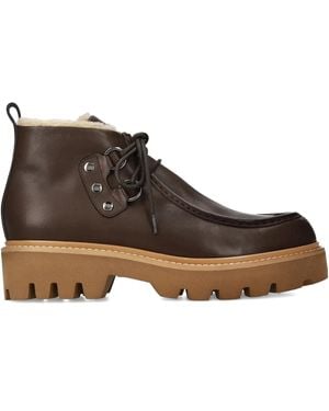 Premiata Lace-Up Lug-Sole Boots - Brown