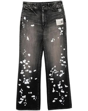 Maison Mihara Yasuhiro Layered-Detail Jeans - Grey