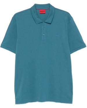 HUGO Polo Con Detalle De Logo - Azul