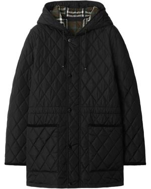 Burberry Devon Quilted Parka - Black