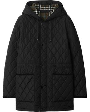 Burberry Parka Devon acolchada - Negro