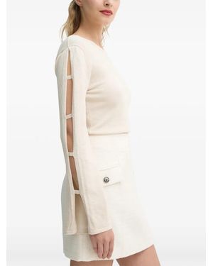 Bruuns Bazaar Anemones Yasmin V-Neck Jumper - White