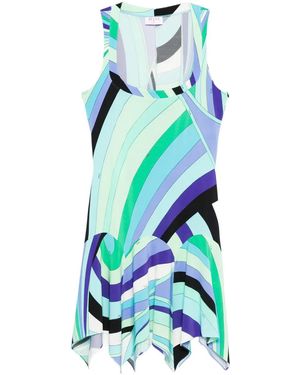 Emilio Pucci Abstract-Print Dress - Blue