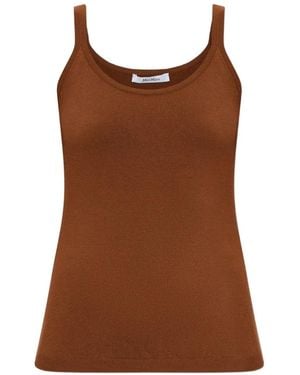 Max Mara Sleeveless Wool Yarn Sweater - Brown
