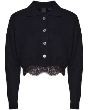 Pinko Lace-Trim Cardigan - Blue