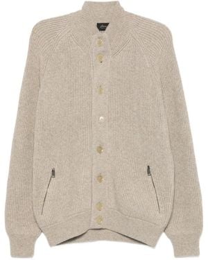 Brioni Cardigan A Coste - Neutro