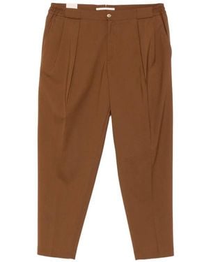 Briglia 1949 Portobellos Pleated-Front Tapered Trousers - Brown