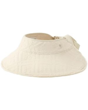 Helen Kaminski Geometric-Pattern Fringed-Edge Visor - Natural