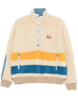 Filson Stripe-Detail Half-Zip Sweater - Natural