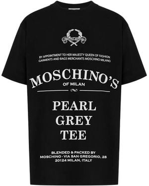Moschino Text-Print T-Shirt - Black