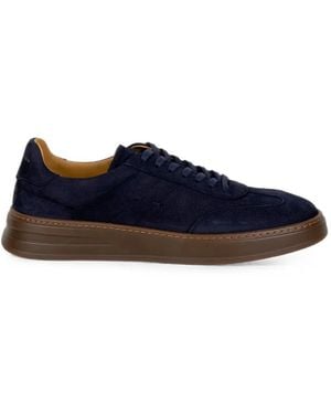 Henderson Logo-Print Suede Sneakers - Blue