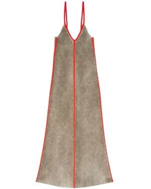 DIESEL Rib-Knitted Cami Midi Dress - Natural