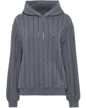 Brunello Cucinelli Sequin-Embellished Hoodie - Gray