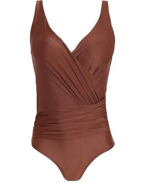 Lygia & Nanny Maisa Draped Swimsuit - Brown