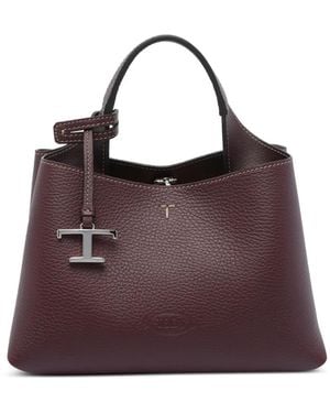 Tod's T-Charm Leren Shopper - Paars