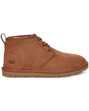 UGG Neumel Lace-Up Suede Boots - Brown