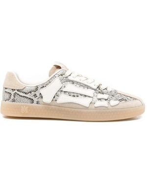 Amiri Pacific Bones Snake-Pattern Sneakers - White