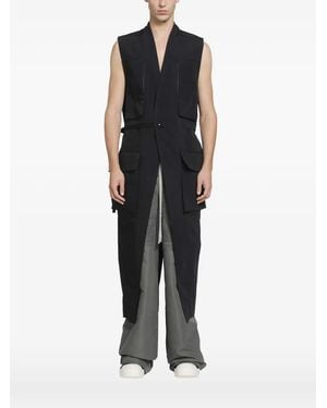 Rick Owens Tower Lab Cargo Vest - Black