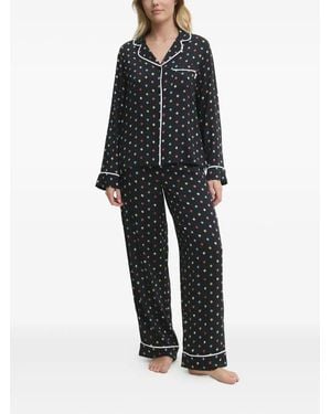 DKNY Pijama con logo estampado - Negro