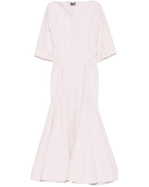Jacquemus Midi La Moisson Pleated Dress - Pink