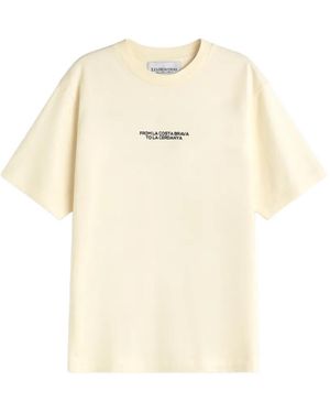LES HÉRITIERS Short-Sleeve Print-Detail T-Shirt - Natural