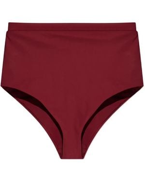 Jil Sander Logo High-Waisted Bikini Bottom - Red