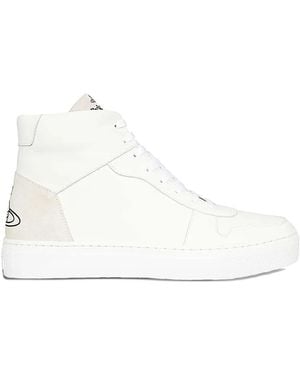 Vivienne Westwood Logo-Print High-Top Trainers - White
