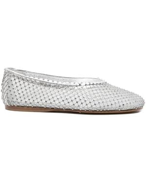 Forte Forte Ballerines À Ornements En Cristal - Blanc