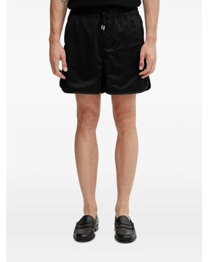 Filling Pieces Mesh-Knit Drawstring Shorts - Black