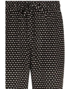 Dolce & Gabbana Logo-Print Silk Pants - Black