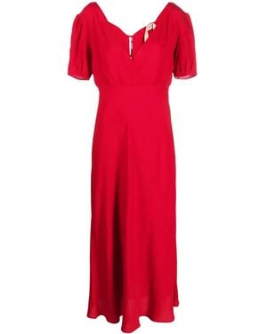 N°21 Tie-Fastening Midi Dress - Red