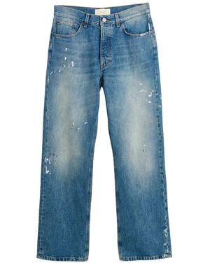 Jeanerica Vega Paint-Splatter Jeans - Blue