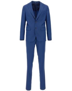 Brian Dales Notch-Lapel Single-Breasted Suit - Blue