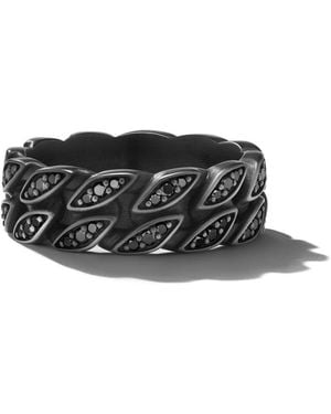 David Yurman Diamonds Titanium Band Ring - Black