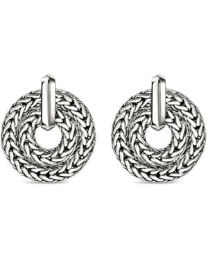 John Hardy Sterling Icon Link Earrings - White