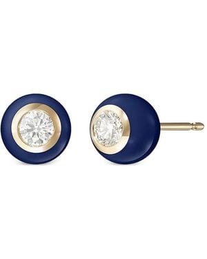 Melissa Kaye 18K Medium Audrey Diamond Earrings - Blue