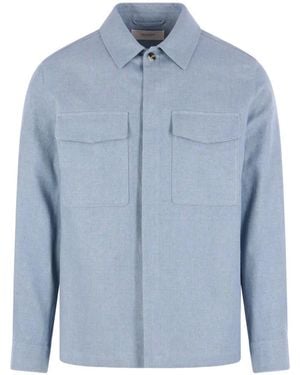 Agnona Hemdjacke mit Taschen - Blau