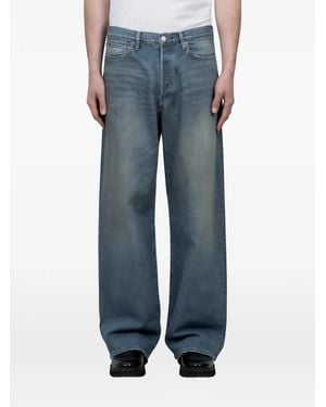 stein Faded-Effect Wide-Leg Jeans - Blue