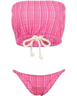 Lisa Marie Fernandez Bikini Met Trekkoord - Roze