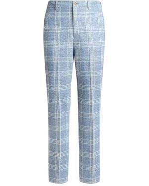 Etro Checked Chino Trousers - Blue