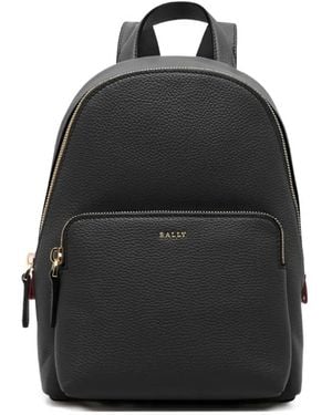 Bally Mini Rucksack Aus Strukturiertem Leder - Schwarz