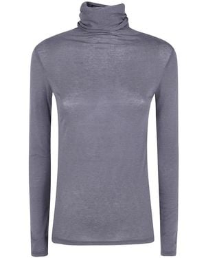 Antonelli Jersey Con Cuello Vuelto Y Manga Larga - Azul