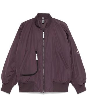 adidas By Stella McCartney Logo-Print Bomber Jacket - Purple