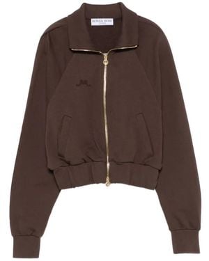 ROWEN ROSE Zip-Fastening Sweatshirt - Brown
